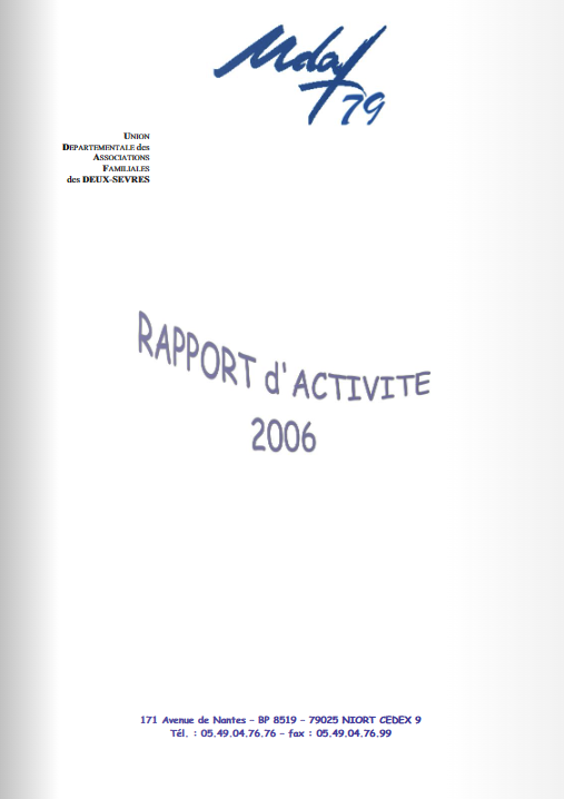 rapport d'activité 2006