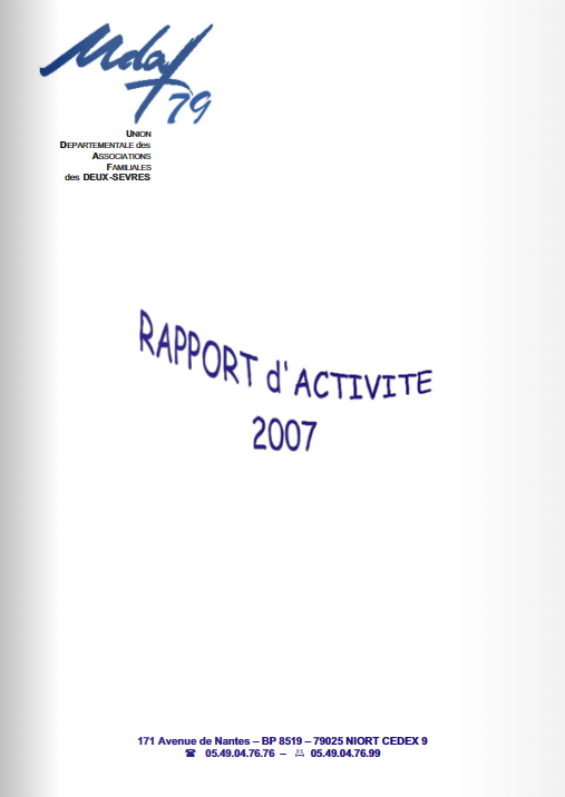 rapport d'activité 2007
