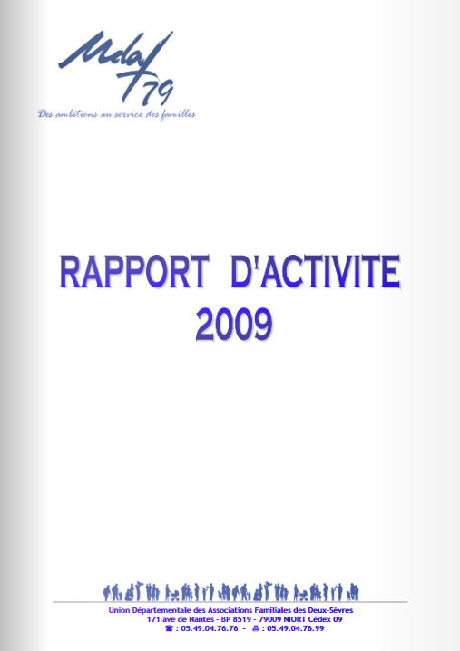 rapport d'activité 2009